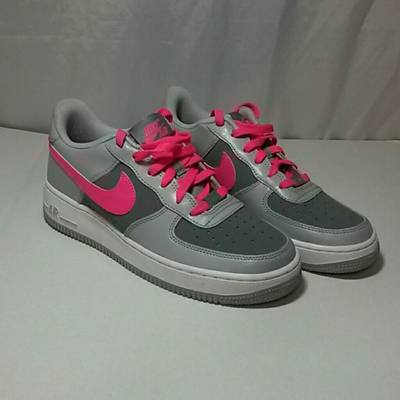 pink and gray air force ones